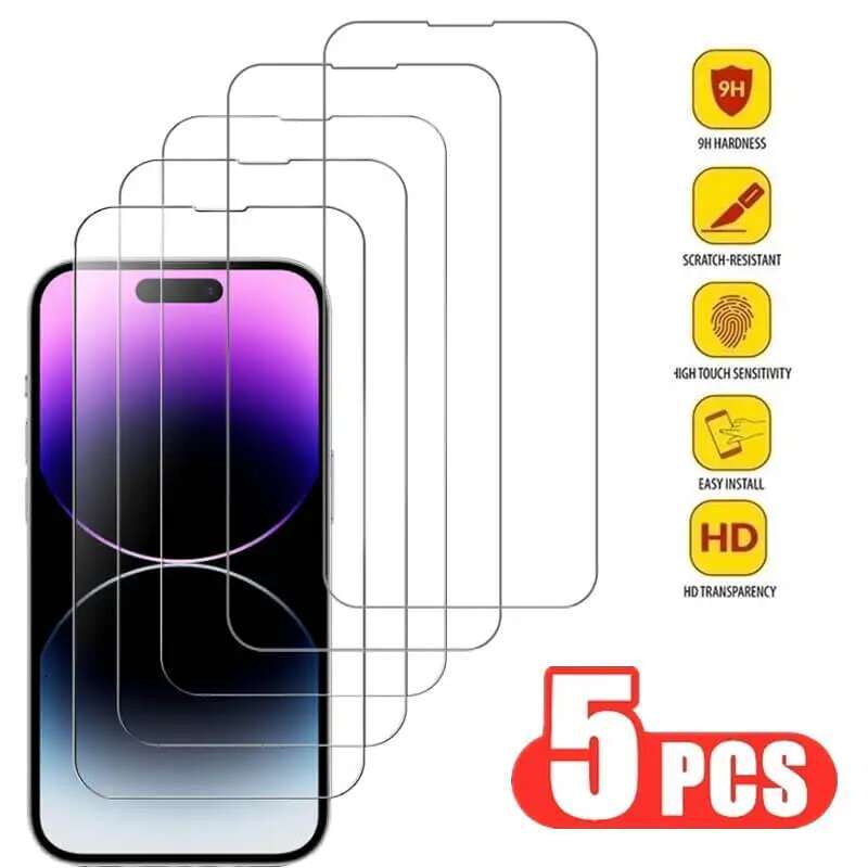 Tempered Glass iPhone Pro 16 12 11 max screen protector 15 mica for iphone 13 14 pro glass film