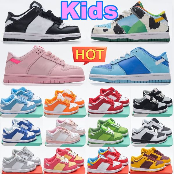 kids shoes low Toddler Sneakers Panda Chunky youth baby orange Boys Girls unc University Blue kid Designer shoe Childrens Triple Pink Traine