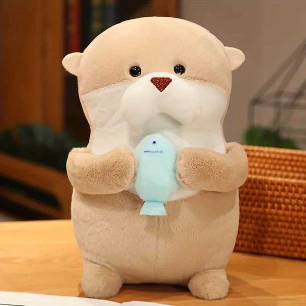 Plush Dolls Kawaii Otter Plush Toys Soft Sea Otter Stuffed Animals Plushies Cute Brown Otter Plush Doll Birthday Gift For Children z241212