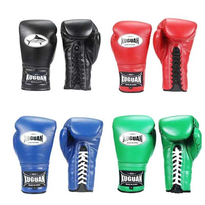 6-8-10-12-14 oz boxing gloves high-quality PU rope MMA Muay Thai training gloves adult Sanda fighting boxing training equipmentXJ250422