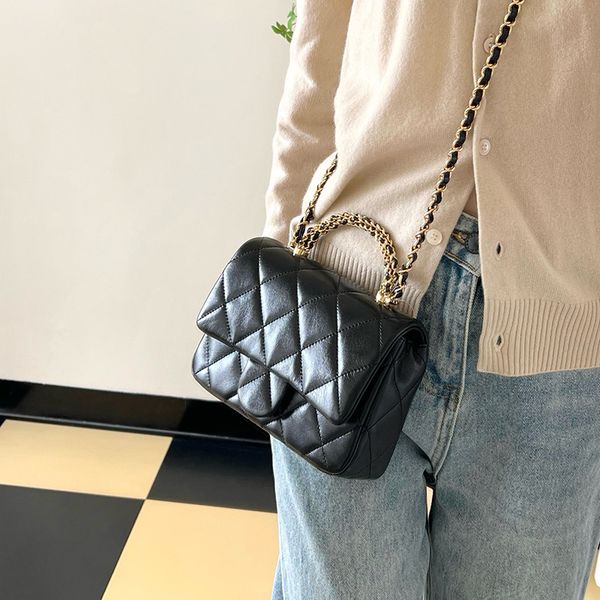 Mini Flap Bag 19CM Mirror Quality Chain Bag Lambskin Leather Shoulder Bag Luxury Crossbody Designer Bags Women With Box 24C93