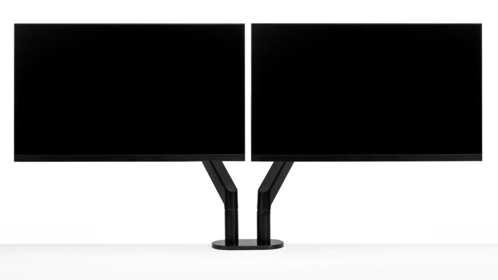 burotic Ergonomic Dual-Monitor Arm: 360° Rotation Black