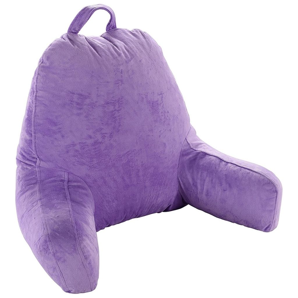 Kids' Reading and Gaming Pillow with Armrests - Purple