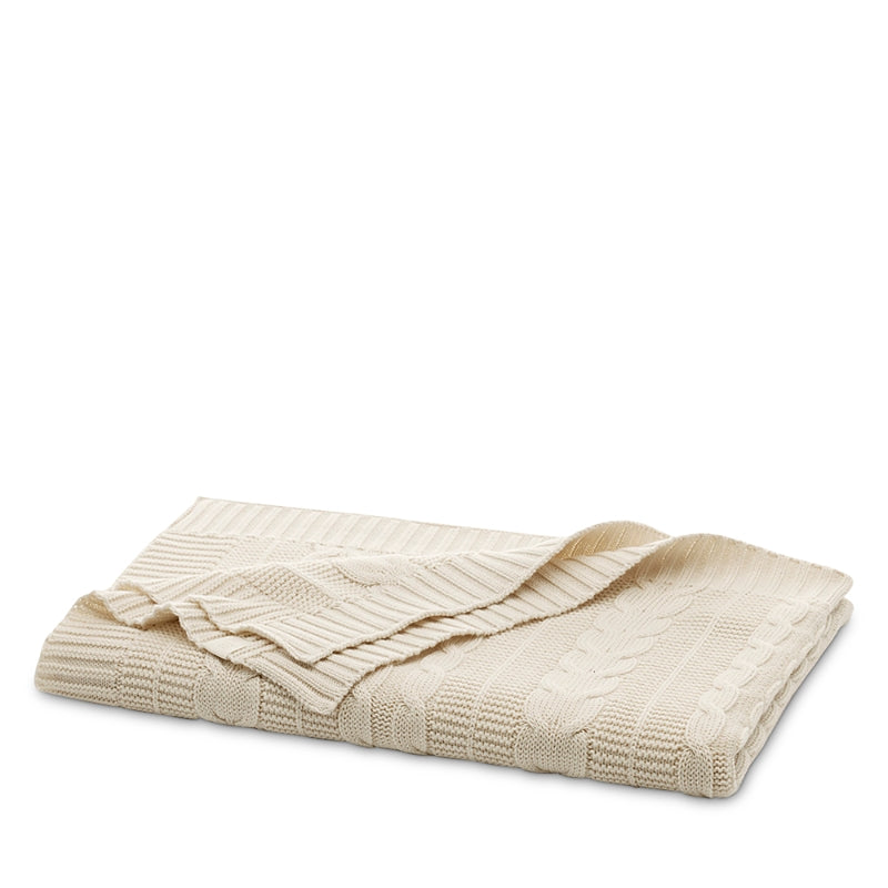 Boll & Branch Chunky Cable Knit Throw Blanket