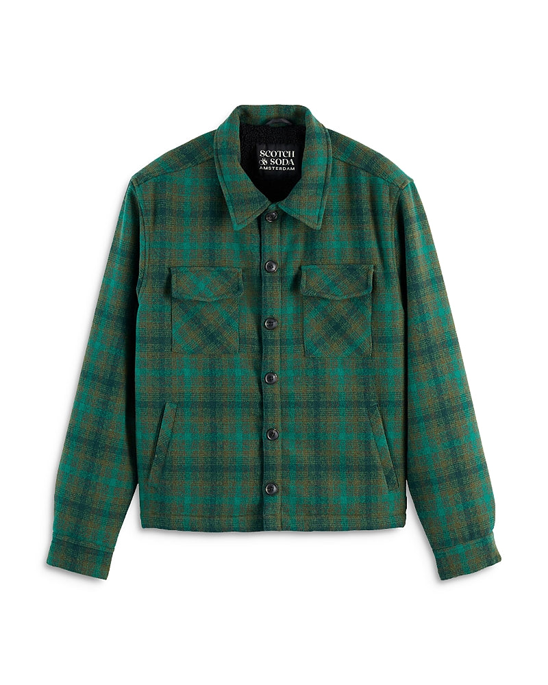 Scotch & Soda Teddy Lined Printed Overshirt
