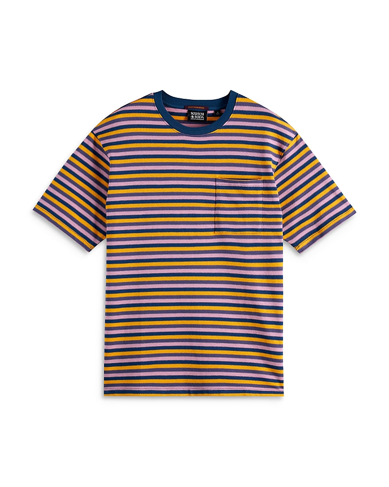 Scotch & Soda Relaxed Fit Striped Pocket Tee