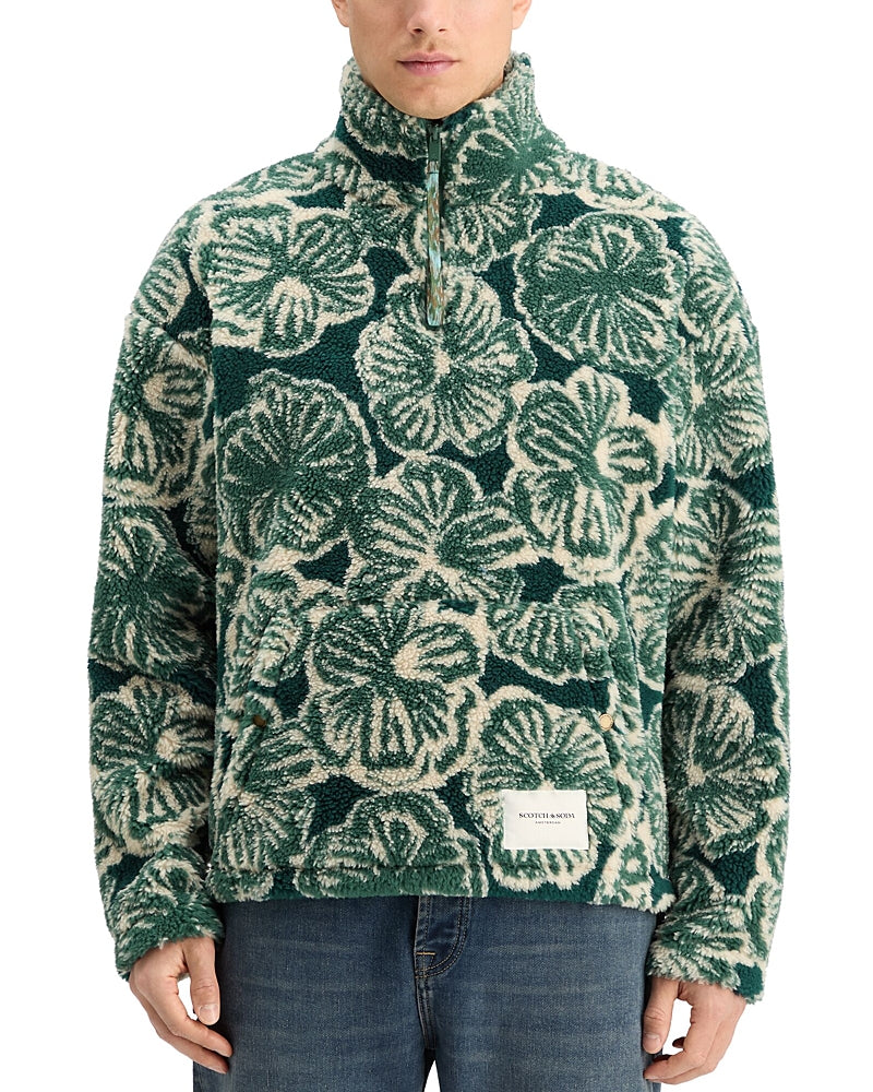 Scotch & Soda Polar Fleece Quarter Zip Sweater