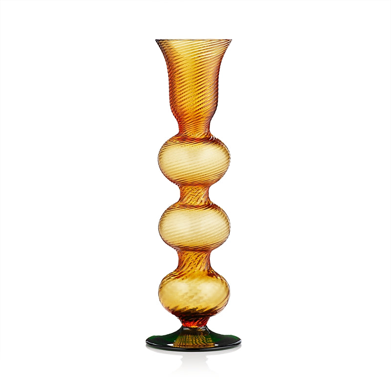 La DoubleJ Amber Bubble Candlestick