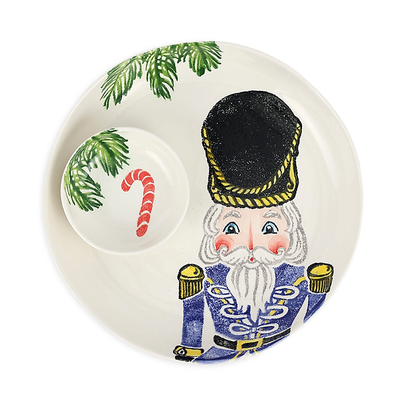 Vietri Nutcrackers Chip and Dip Set