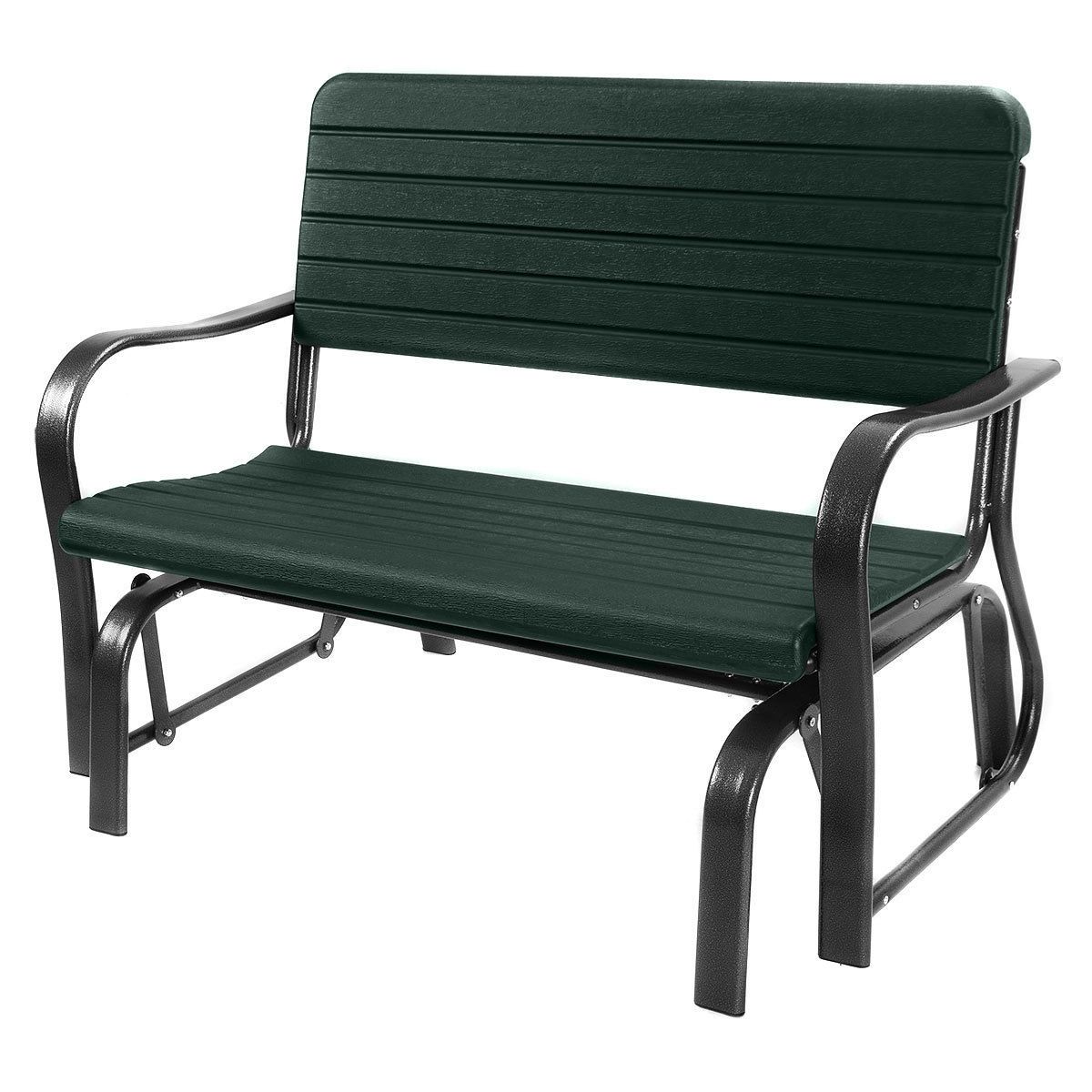 Outdoor Patio Glider Bench - Patio Swing - Green
