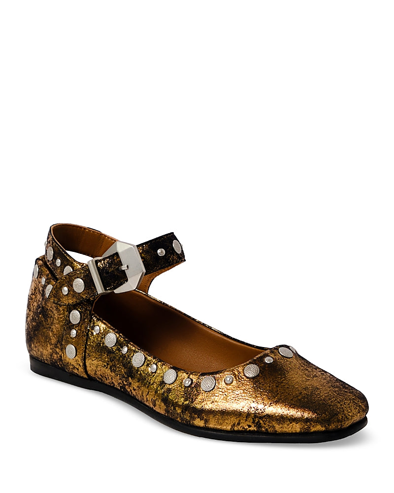 Free People Women's Mystic Ankle Strap Mary Jane Studded Flats