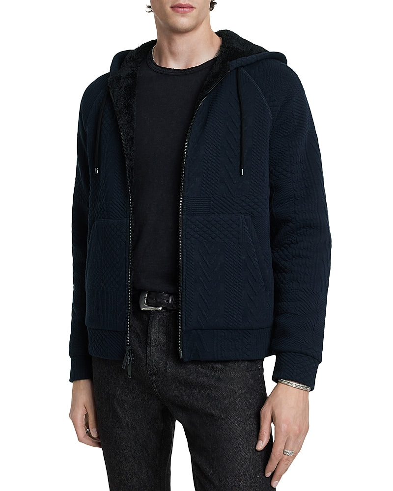 John Varvatos Trenton Sherpa Lined Zip Hoodie