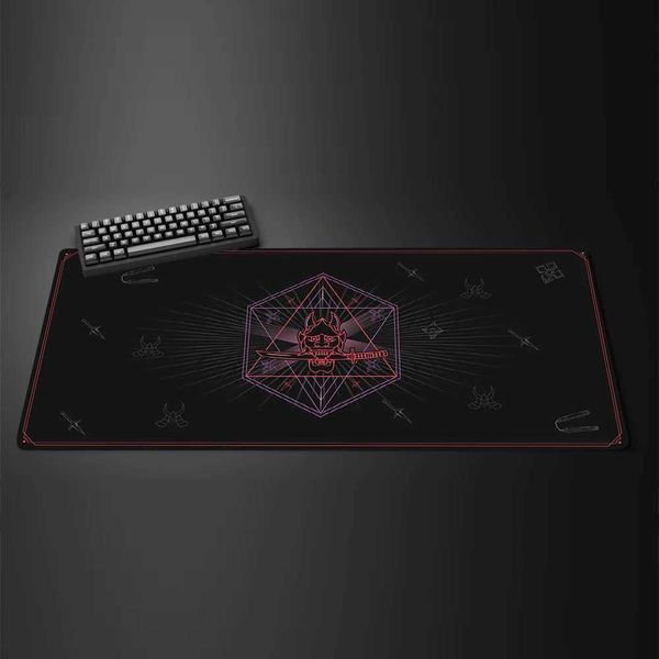 Gamer Mouse Pad Japanese Samurai Locking Edge Large Gaming Mousepad Non-Slip Mouse Mat Game Locking Edge Keyboard Mat Desk Pad Y240821