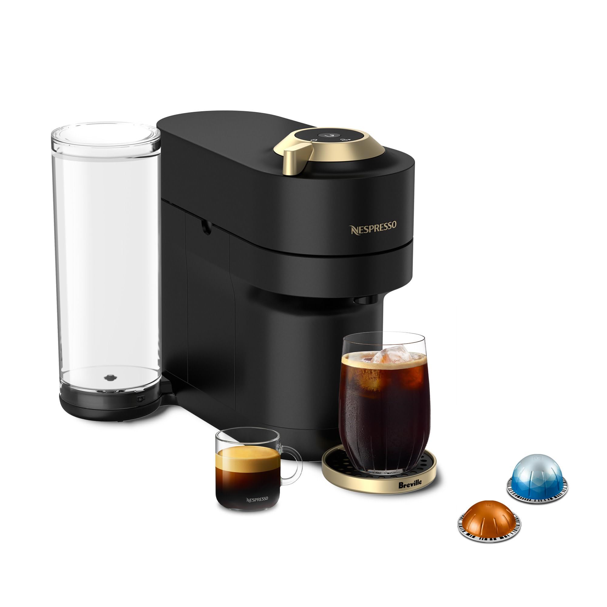 Nespresso Vertuo Pop+ Combination Espresso and Coffee Maker - Nespresso Vertuo Pop+ - Black/Gold