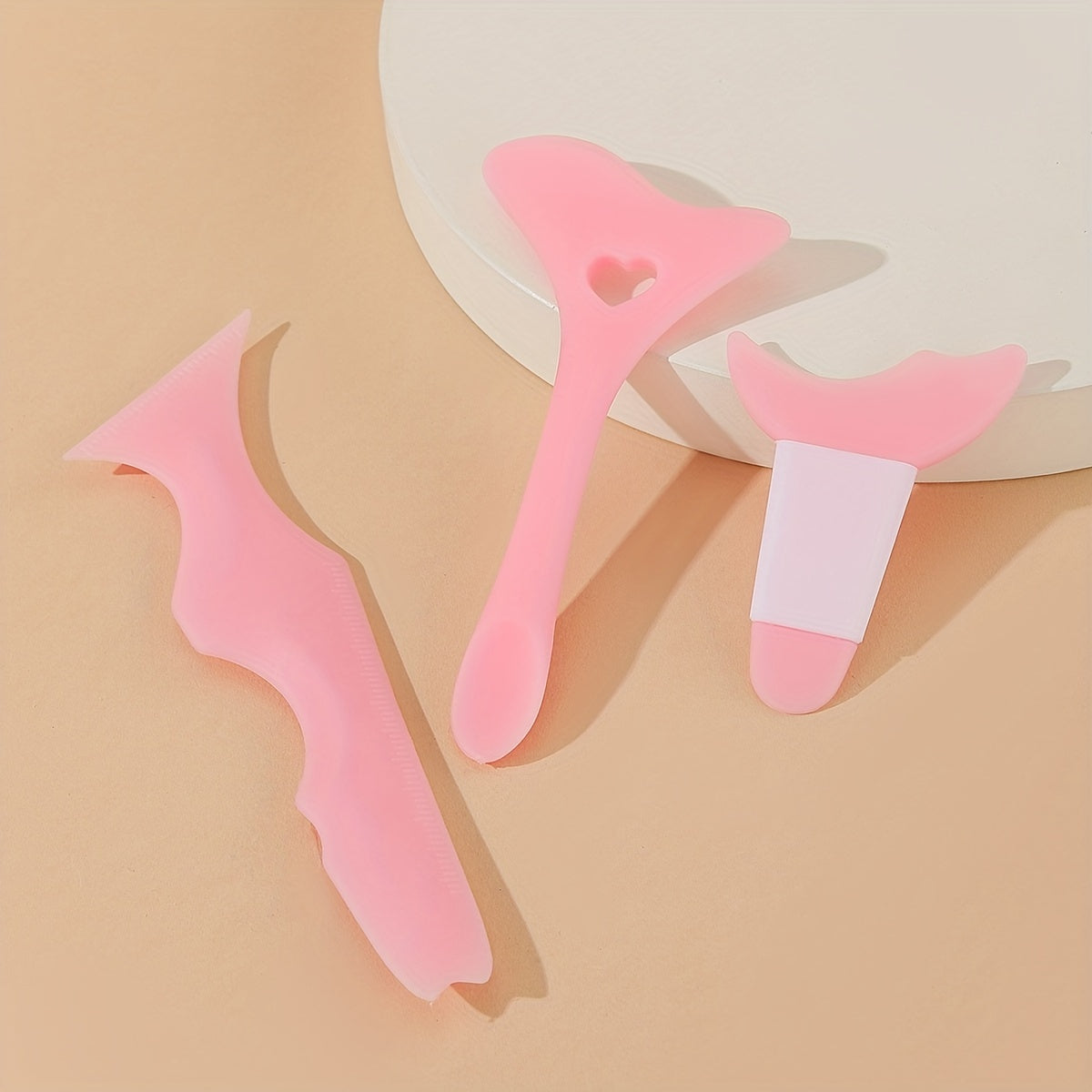 TEMU Eyeliner Stencils Silicone Eyeliner Aid Mascara Shield Winged Eyeliner Tool For Eyeliner Eyelash Eyebrow Eyeshadow Mascara Lipstick Applicators