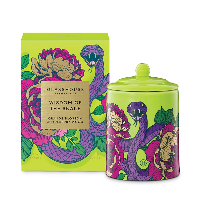 Glasshouse Fragrances Wisdom of the Snake Candle 38 oz.