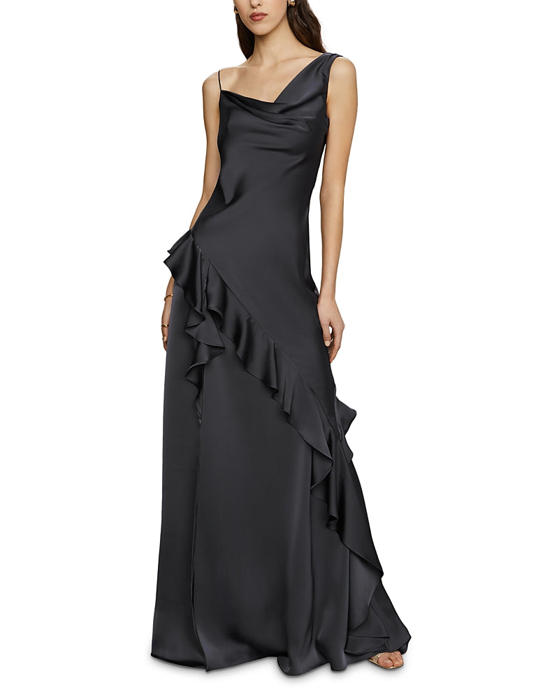 Amur Juliet Charmeuse Cowl Neck Gown
