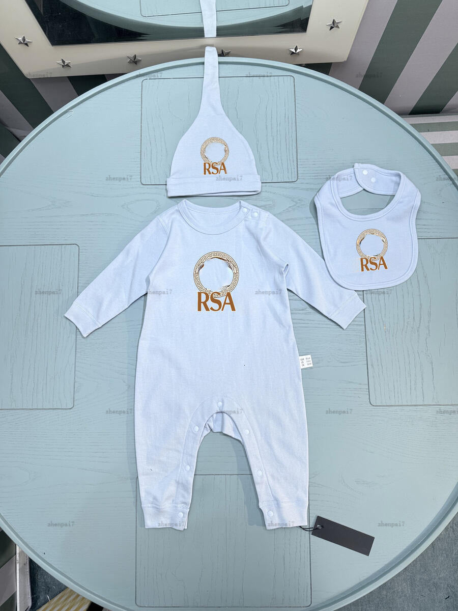 Top newborn bodysuit toddler romper designer Baby clothing Long sleeve infant jumpsuits hat and Toilet paper towel A137X04N093