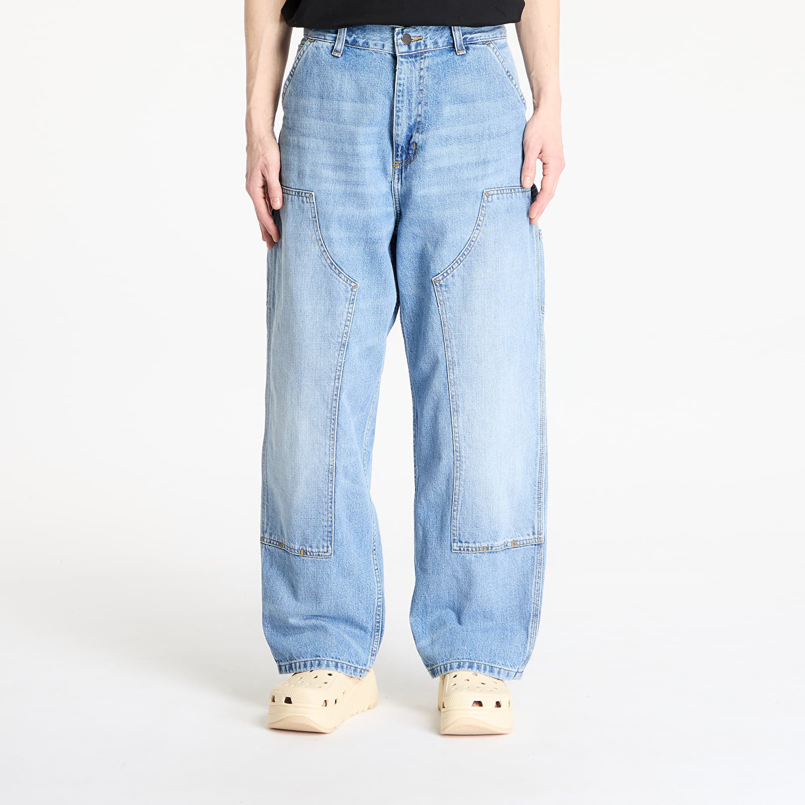 Byxor Carhartt WIP W' Brandon Double Knee Pant Blue Burst Washed XS