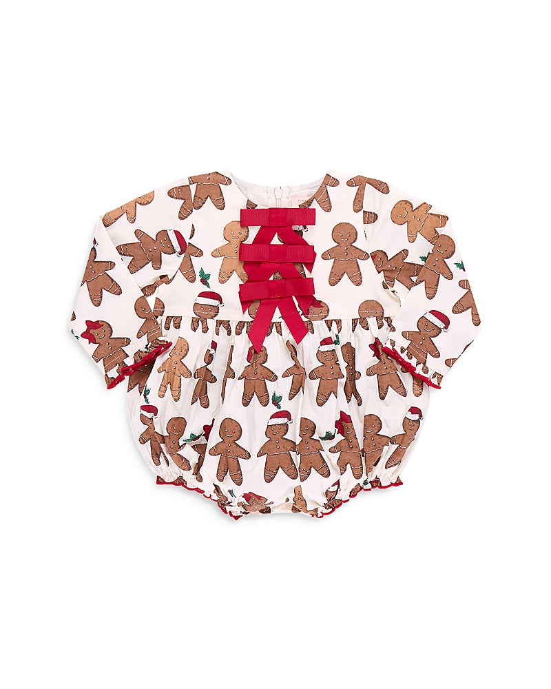 Pink Chicken Girls' Hermione Gingerbread Cookie Bubble Romper - Baby