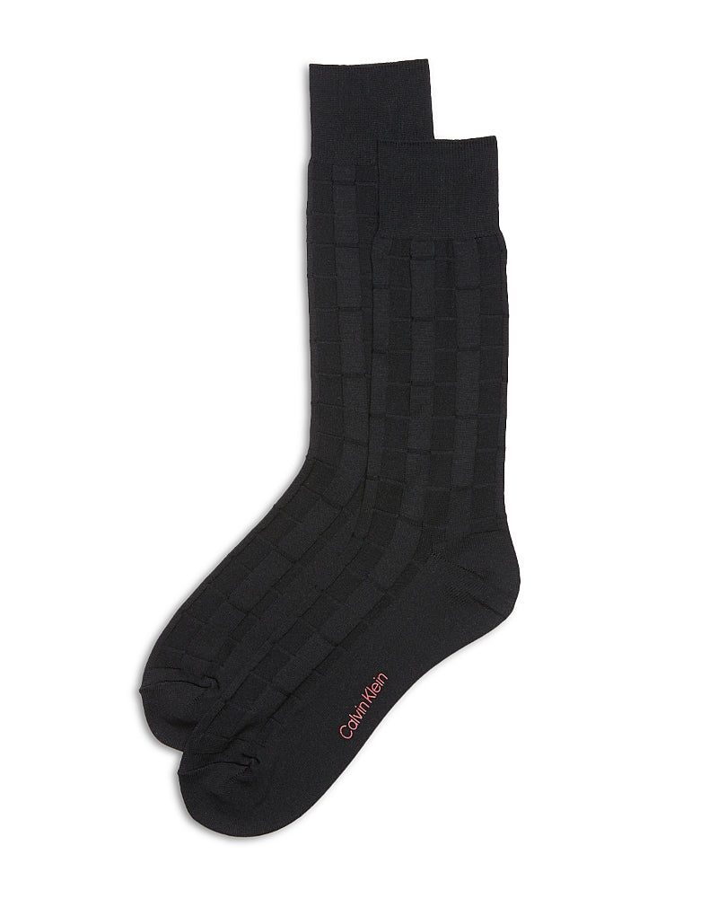 Calvin Klein Textured Stripe Dress Crew Socks