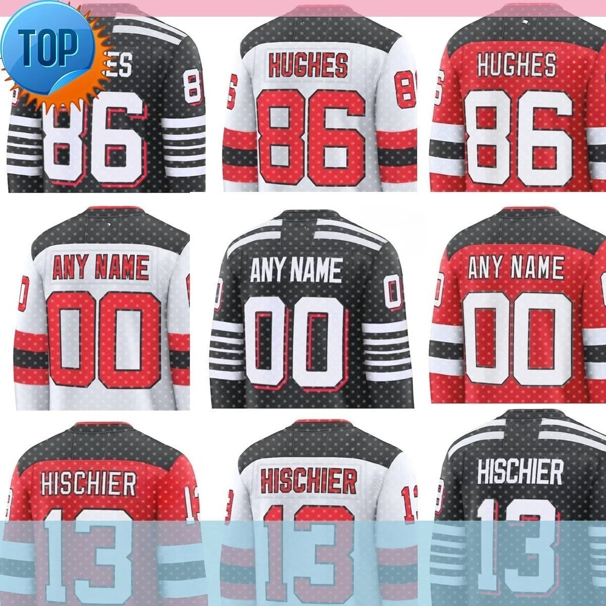 Jesper Bratt Devils Hockey Jersey Johnathan Kovacevic Luke Hughes Ondrej Palat Brenden Dillon Jonas Siegenthaler Nathan Bastian Curtis Lazar Jack Hu