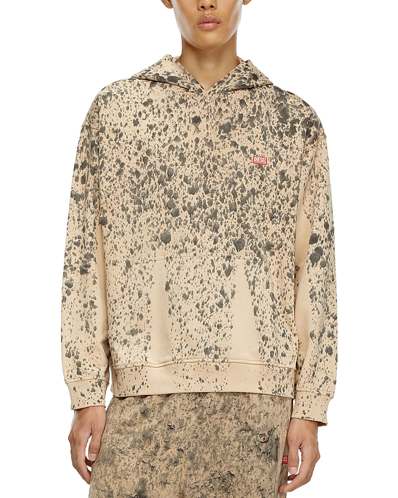 Diesel S-Boxt Regular Fit Splattered Hoodie