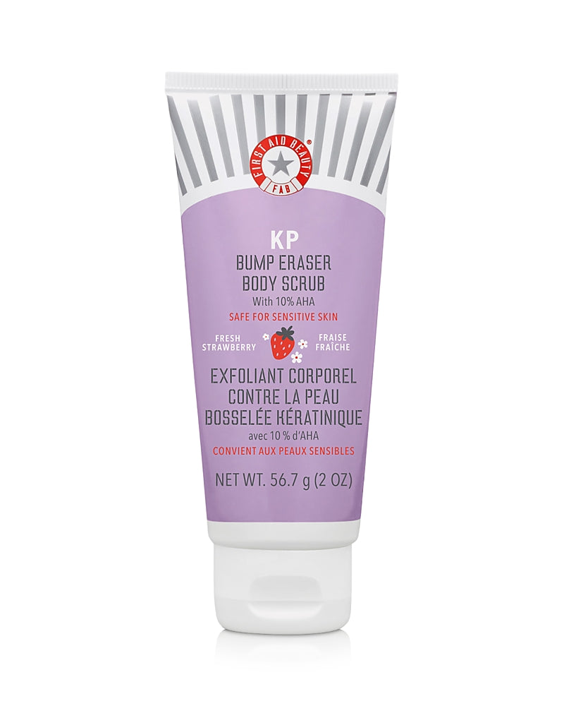 First Aid Beauty Kp Bump Eraser Body Scrub with 10% Aha Body Exfoliant for Keratosis Pilaris - Strawberry 2 oz.
