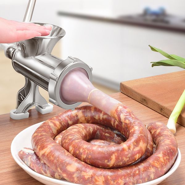 Aluminium Alloy Manual Meat Grinder Sausage Noodle Dishes Handheld Making Gadgets Mincer Pasta Maker Home Kitchen Cooking Tool