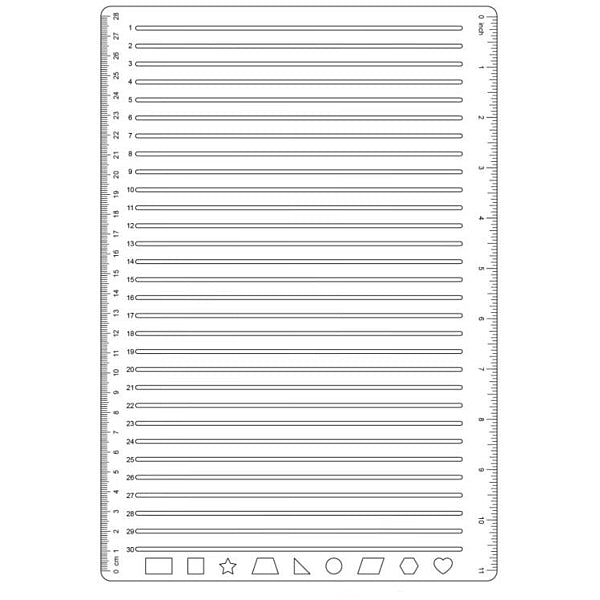 Plantilla de plantilla de línea recta de plástico a4