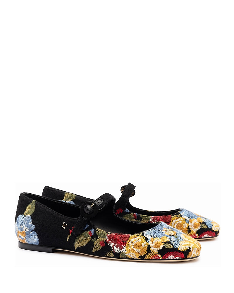 Larroude x Markarian Women's Embroidered Flats