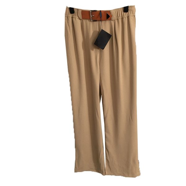 Female Luxury Pants Trendy Belt Designer Trousers High Waist Casual Long Pant Outdoor Soft Breathable Pant Rompers Clothing