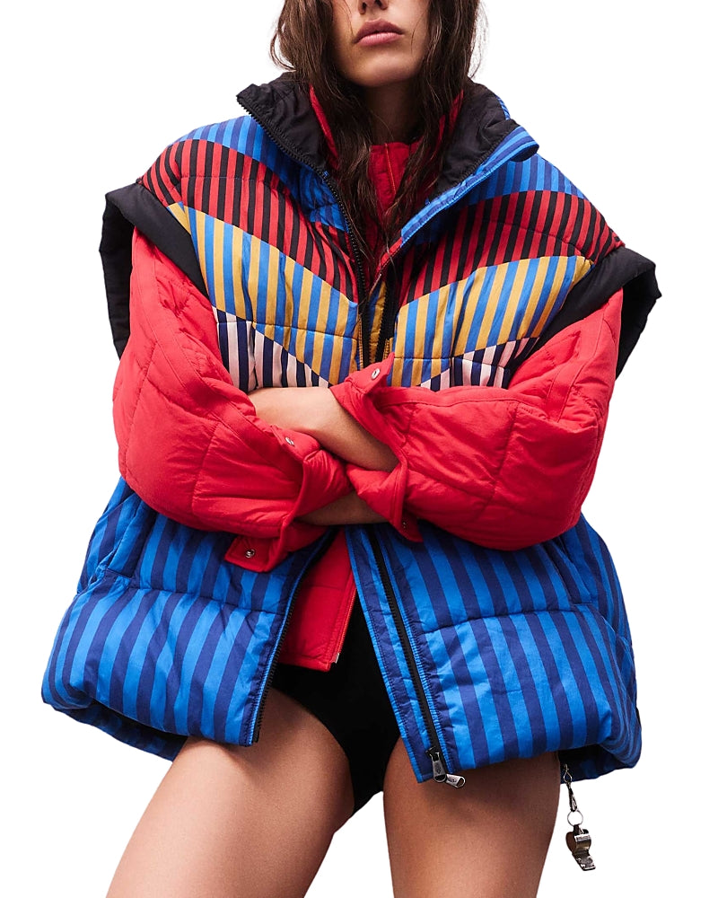 Free People Printed In A Bubble Vest