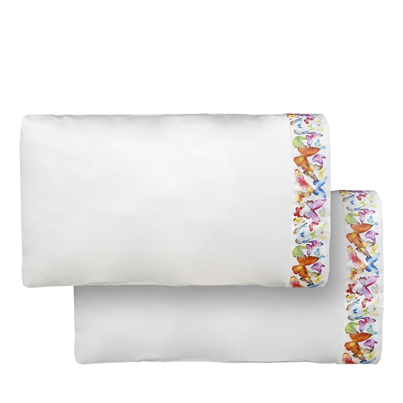 Dea Palm Beach Farfalle Butterfly Sateen Pillowcase Pair, Standard