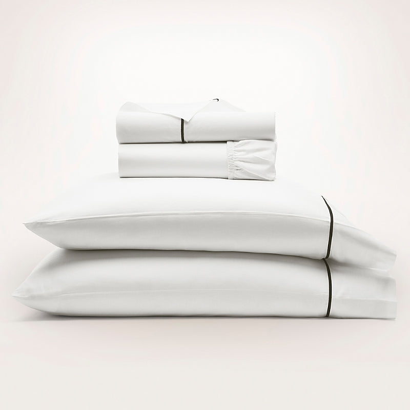 Boll & Branch Signature Embroidered Sheet Set, King with Standard Pillowcases