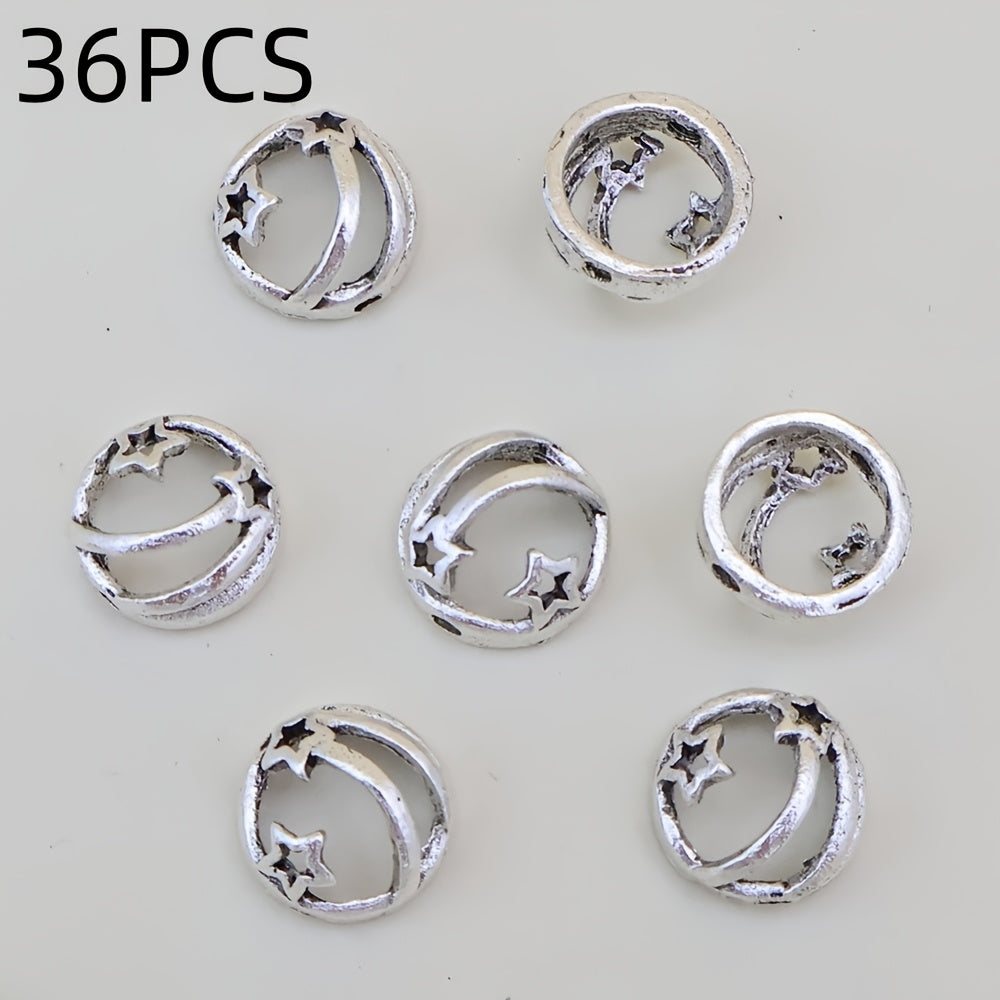 TEMU 36-155pcs Hollow Alloy Spacer Beads, Hemispherical Bead Frame, Jewelry Making Supplies, Suitable For Diy Handmade Production, Necklaces,