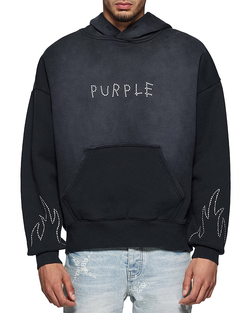 Purple Brand Heavyweight Fleece Studded Hoodie 