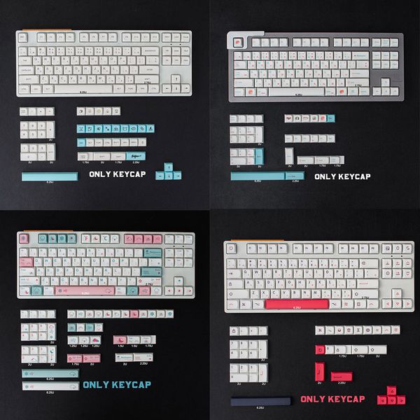 GMK Kom Momo 1 Set PBT XDA Profile Keycap Sea Salt DYE-SUB English Japanese Custom Personality Keycaps For Mechanical Keyboard