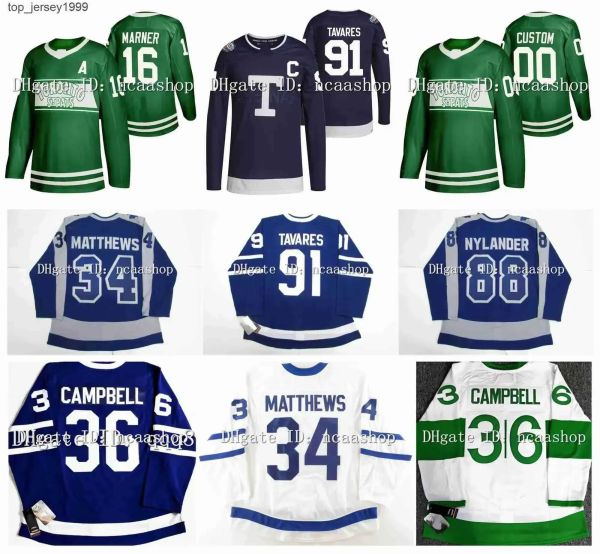 CUSTOM CUSTOM Toronto&#039;&#039;Maple&#039;&#039;Leafs&#039;&#039;John Tavares Hockey Jersey Reverse Retro Auston Matthews Mitch Marner Mor