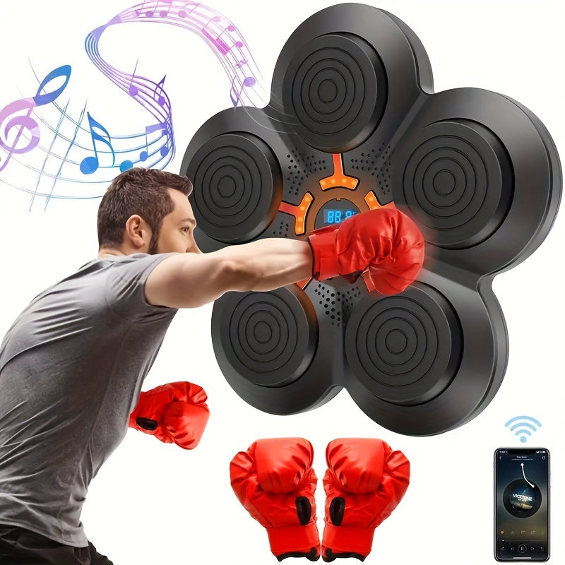 TEMU Musical Boxing Machine With Boxing Gloves, Wall Mounted Smart Musical Boxing Trainer, Boxing Training Boxing Equipment, Home Machine, Boxing
