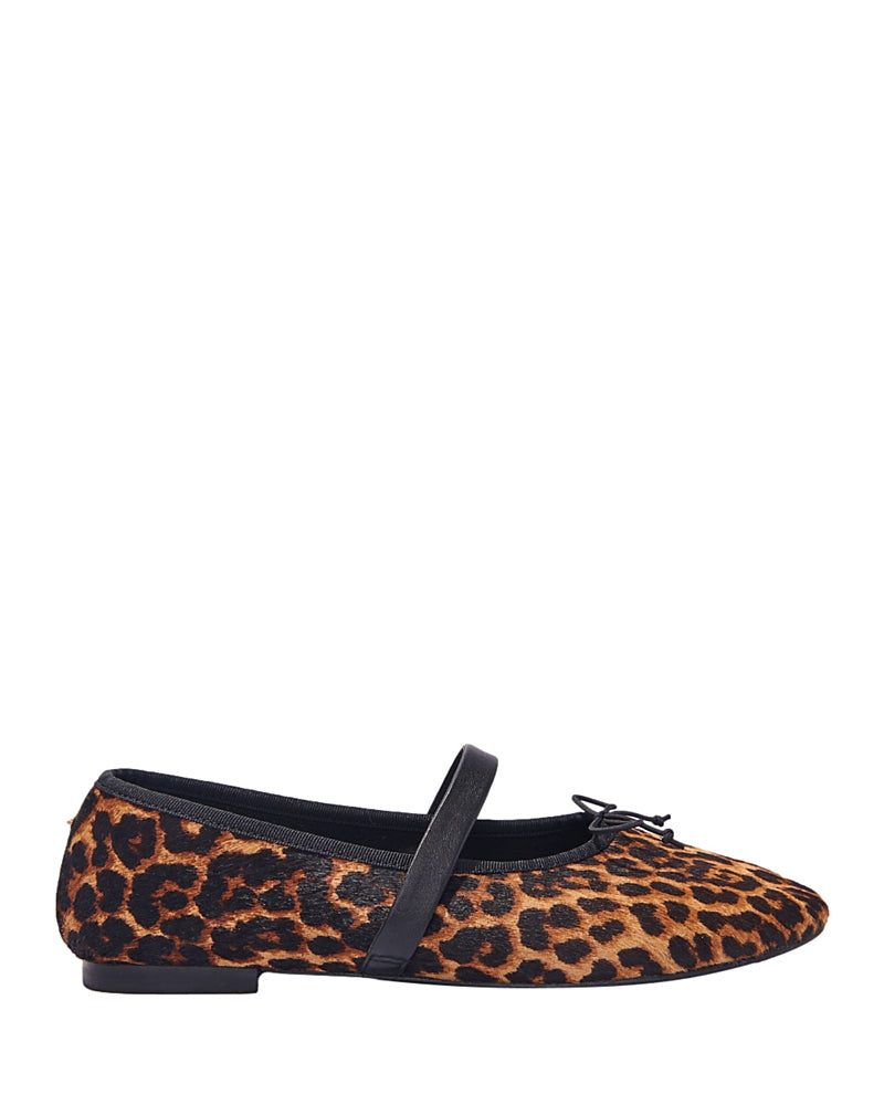 Maje Women's Calf Hair Leopard Ballet Flats