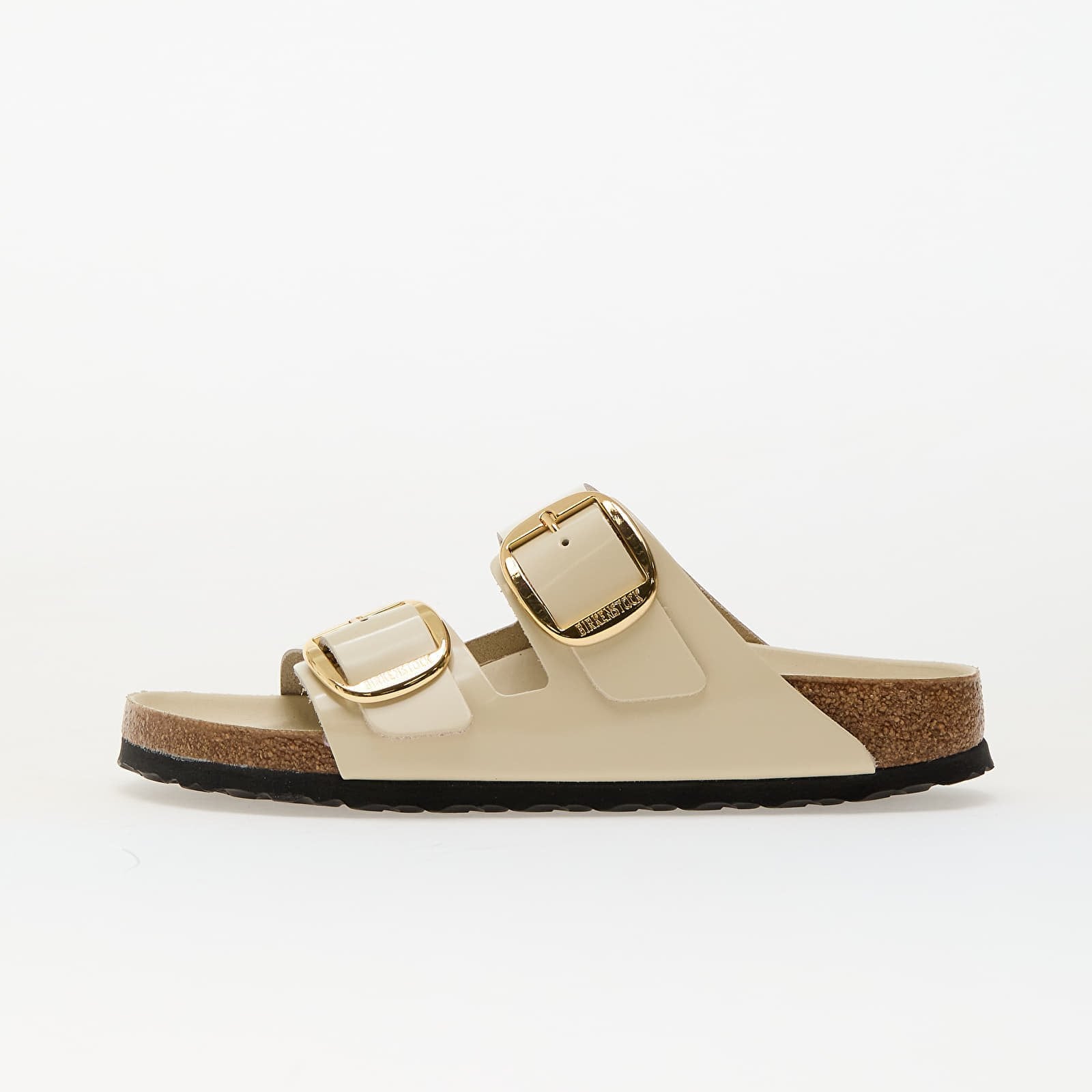 Sneakers Birkenstock Arizona Big Buckle Natural Leather Patent High-Shine Ecru EUR 36