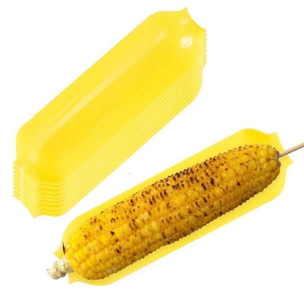 BBQ Grills Corn Cob Dishes Skewers Prongs Dog Meat Forks Dish Plate Tool Portable Kitchen Gadget 230706