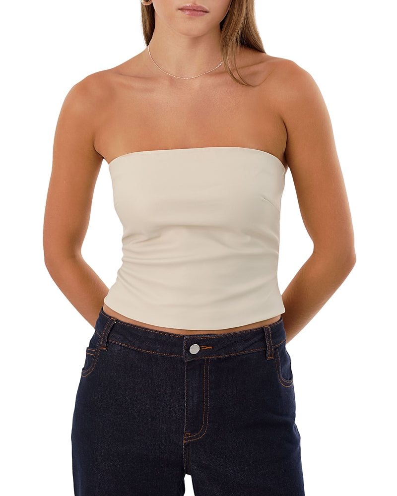 Lamarque Giada Faux Leather Tube Top