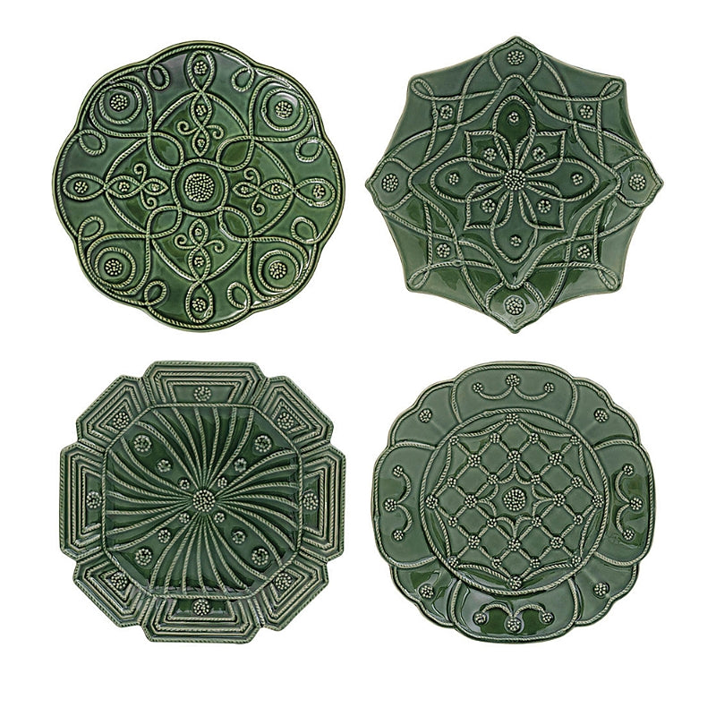 Juliska Jardins Du Monde Assorted Dessert-Salad Plates, Set of 4