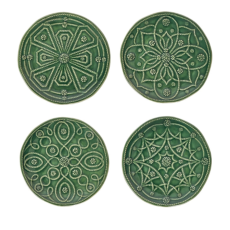 Juliska Jardins Du Monde Assorted Side-Cocktail Plates, Set of 4