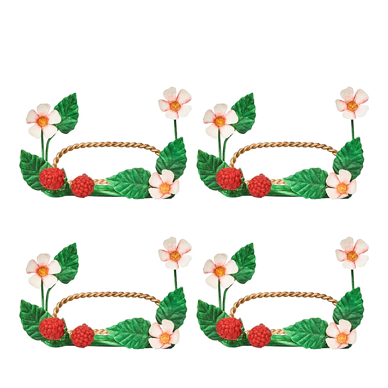Juliska Meadow Walk Raspberries Place Card Holders, Set of 4