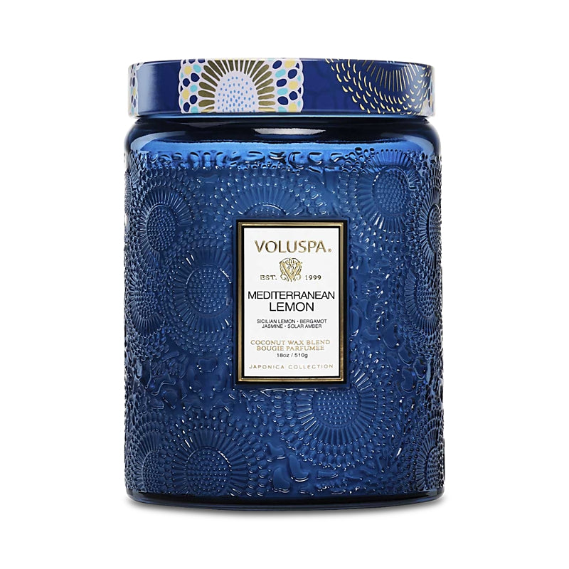 Voluspa Mediterranean Lemon Candle, Large Jar, 18 oz.