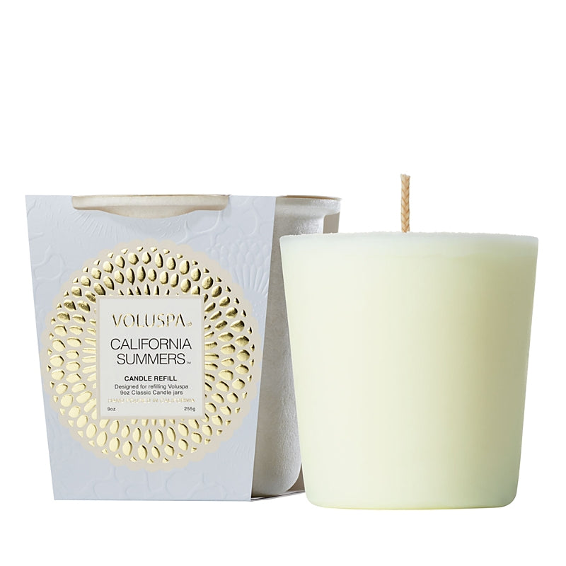 Voluspa California Summers Classic Candle Refill, 9 oz.