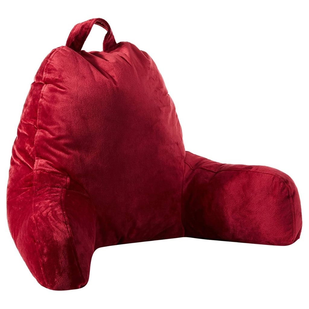 Kids' Reading and Gaming Pillow with Armrests - Maroon